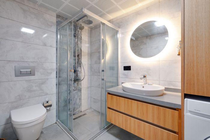 A modern bathroom where luxury meets function.