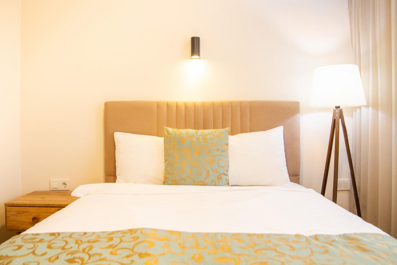 Our comfy bedroom is perfect for relaxing.