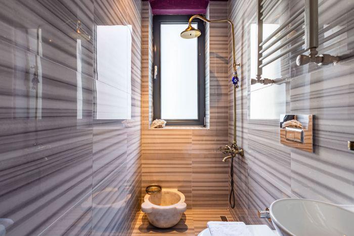 One of the bathrooms includes a Turkish hammam where you can enjoy authenticity.