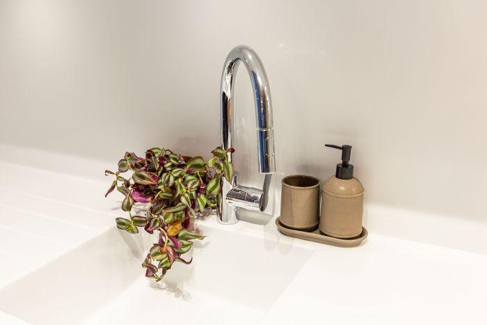 Sleek surfaces, functional amenities, small personal touches...