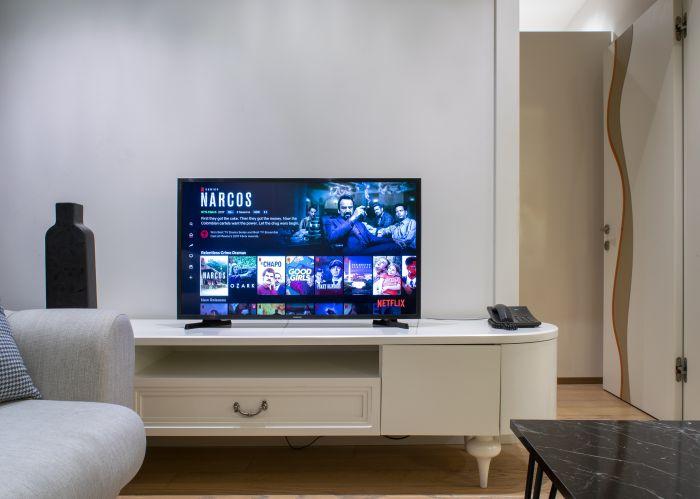 Smart TV with Netflix is at your service. Netflix and chill?
