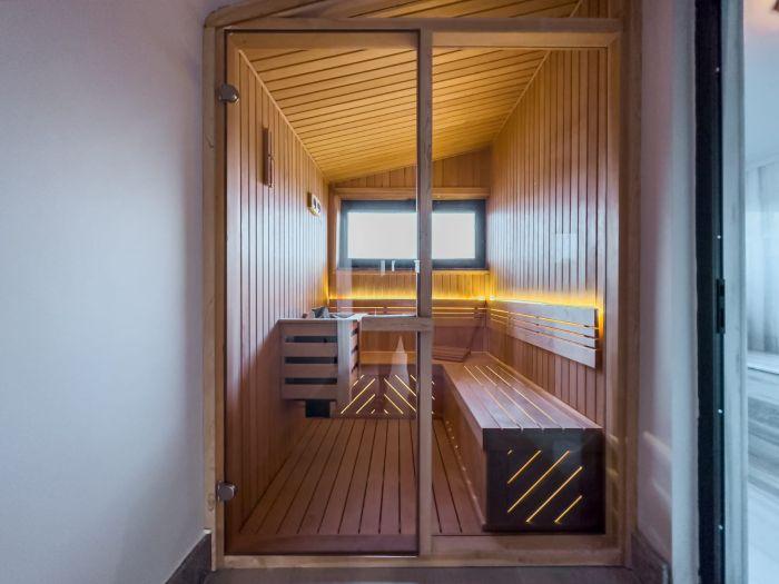 Here is the sauna! Every detail has been thought of in our luxurious and comfortable home.