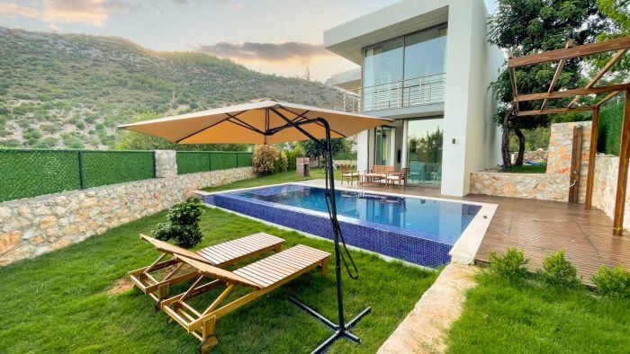 Our luxury duplex villa with nature view, pool, and garden is waiting for you for a wonderful holiday in Antalya.
