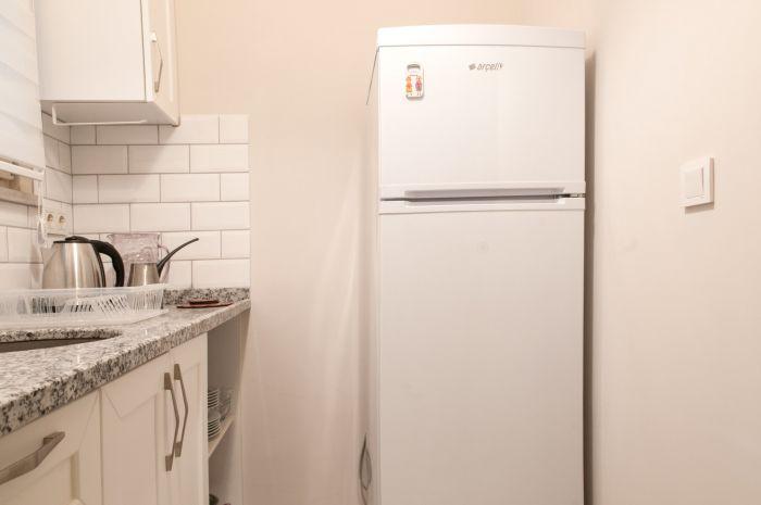Our modern kitchen includes all the necessary white goods and appliances.