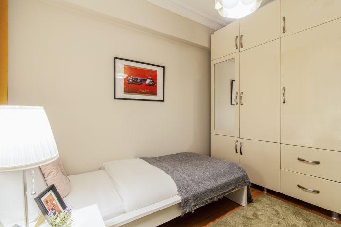 Our rooms offer you comfortable beds as well as storage space.