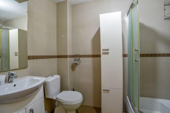 Our small and cozy bathroom will be enough to meet all your needs.