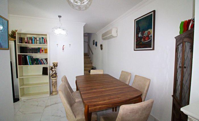 Enjoy a meal indoors here in this dining area.