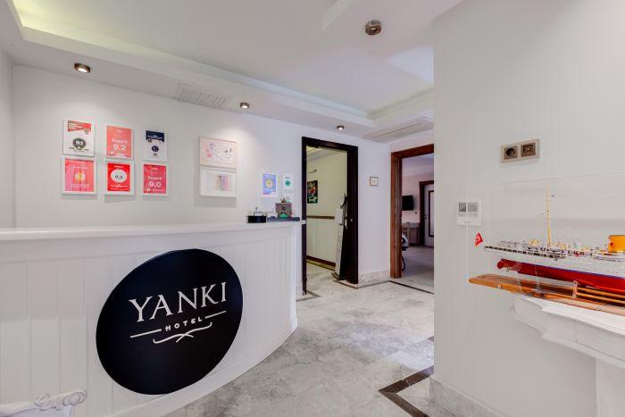 Experience traditional Turkish hospitality at Yankı's elegant lobby.