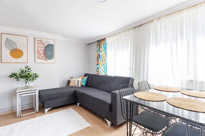 Discover a fully furnished, modern two-bedroom apartment with a sleek, contemporary design and all the amenities you need for comfortable living.