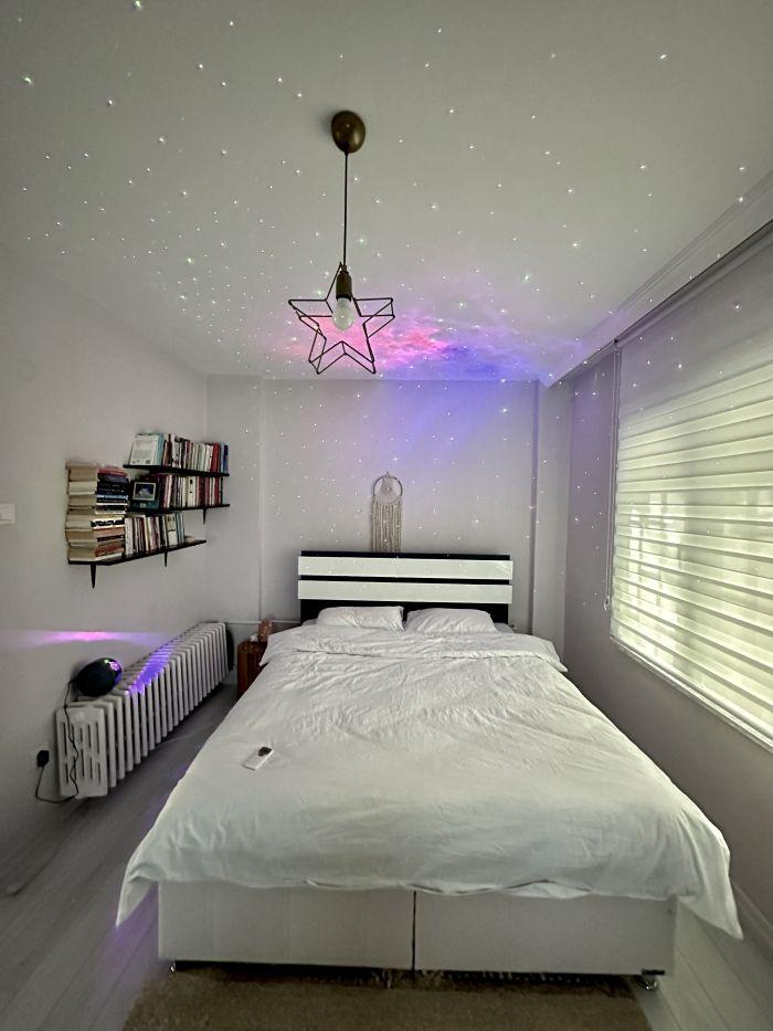 Our bedroom promises you restful and starry nights.