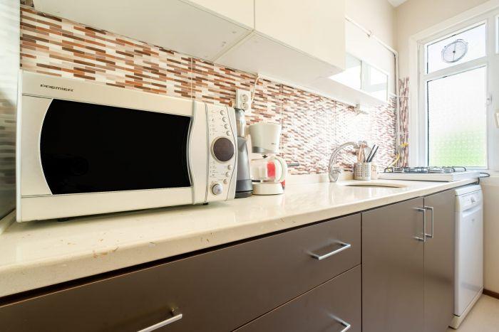 Our kitchen is modern and fully equipped with top-quality appliances.