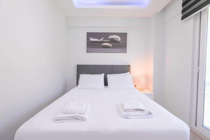 Our cushy bed offers serene nights.