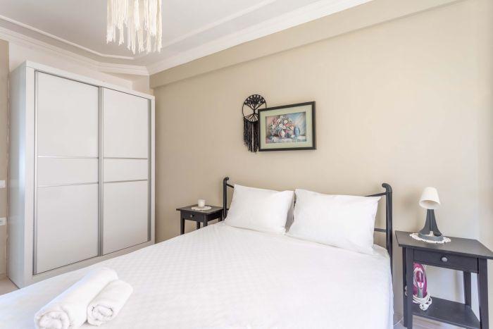 The main bedroom features a double bed and a lot of space for your belongings.