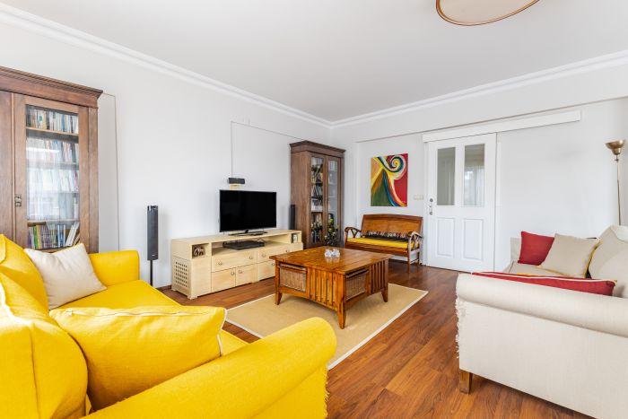 Our flat boasts a spacious living room to make you feel at home. 