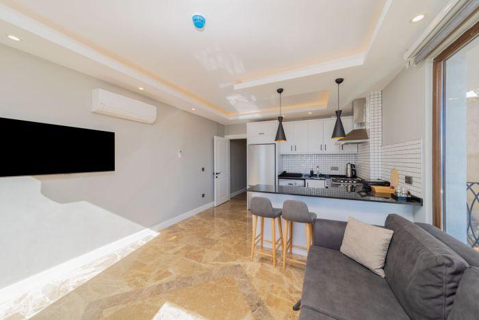 Fully Furnished Flat with Sea View in Kas, Antalya