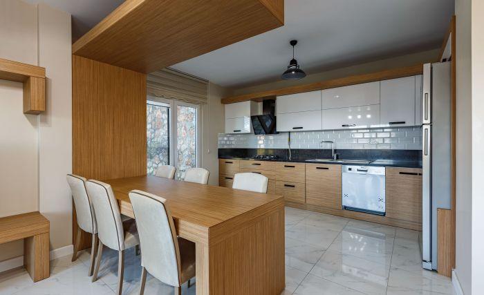 There is another dining space in the kitchen for quick bites or extra guests.