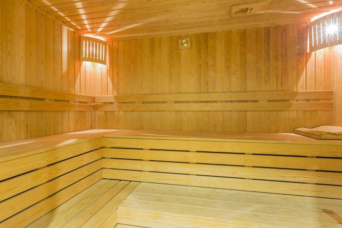 How about blowing off some steam in the sauna?