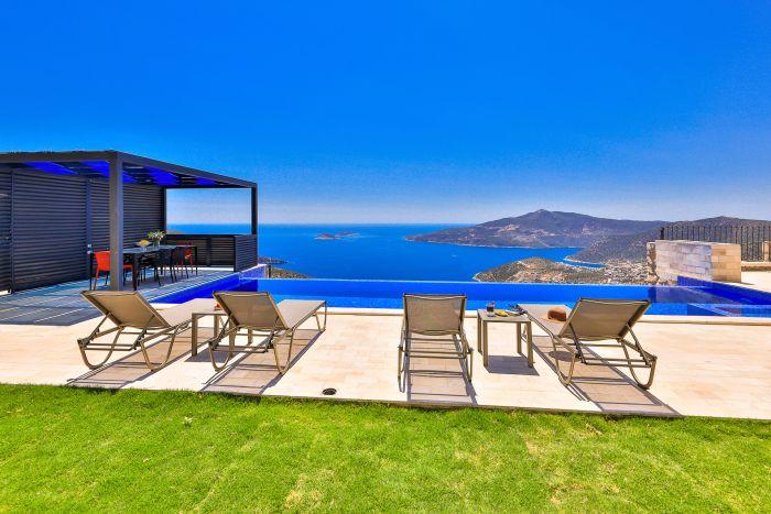 Luxury Sea View Villa w Pool Near Beach in Kalkan 