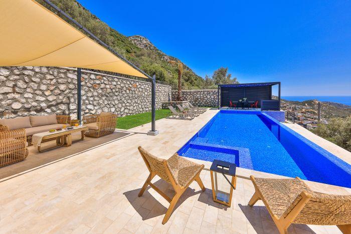 Luxury Sea View Villa w Pool Near Beach in Kalkan 