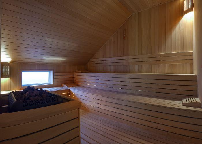 Come in, the sauna is available...