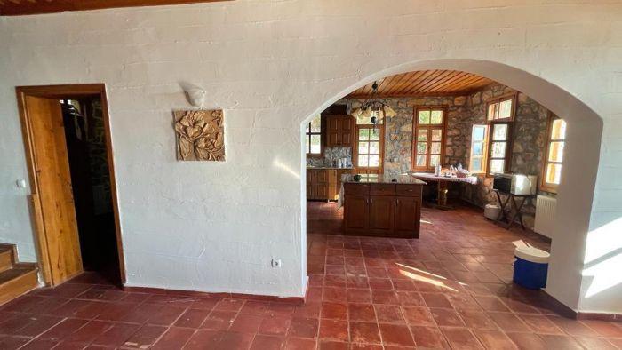 Our interior design with heavy wood tones is in harmony with our beautiful stone walls.