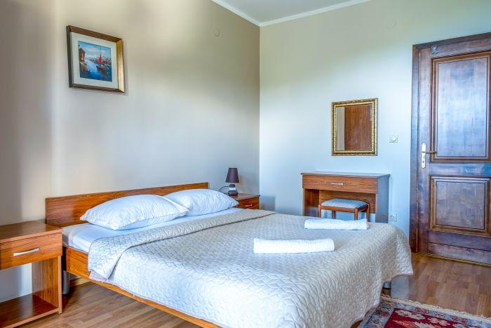 Our flat has two bedrooms and four comfortable double beds.