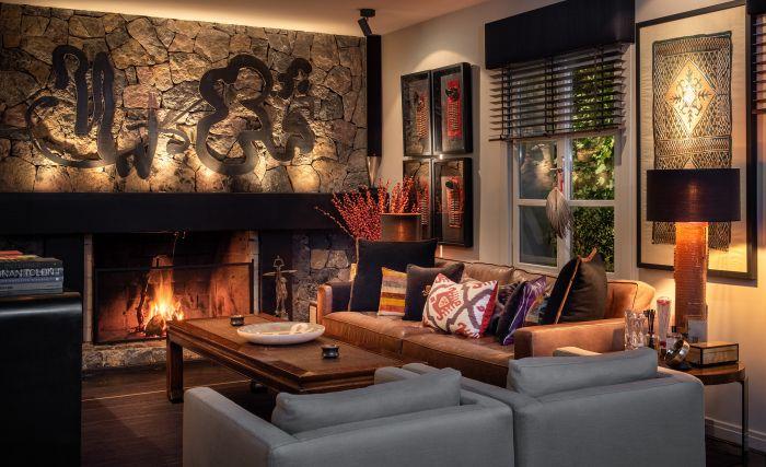 During cold nights, you can cozy up by the fireplace.