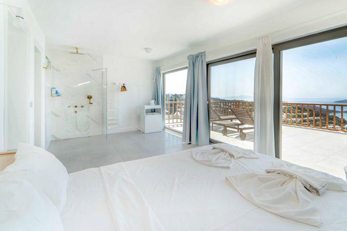 Wake up to breathtaking sea views in our bedroom, a tranquil retreat for a restful stay.