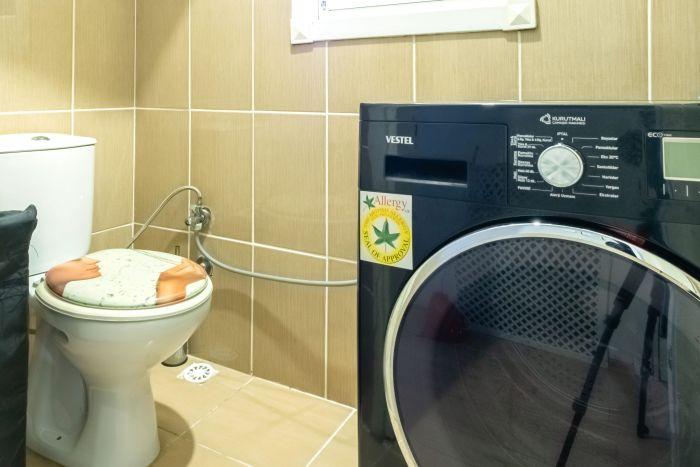There is also a washing machine for your use.