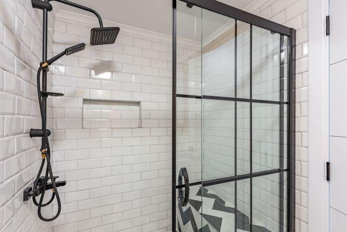 The rain shower head will help you wash away all your stress and relax.