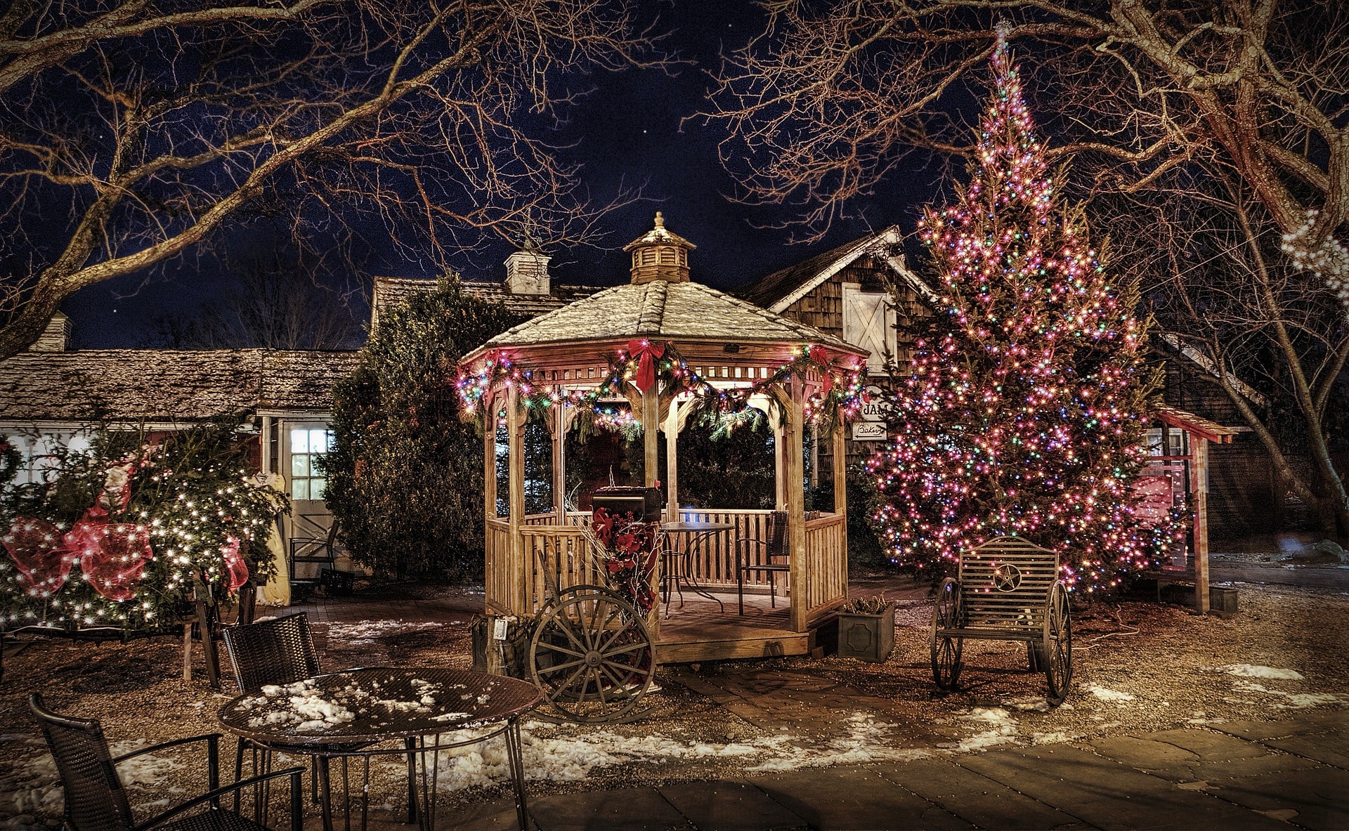 winter garden decoration - gazebo