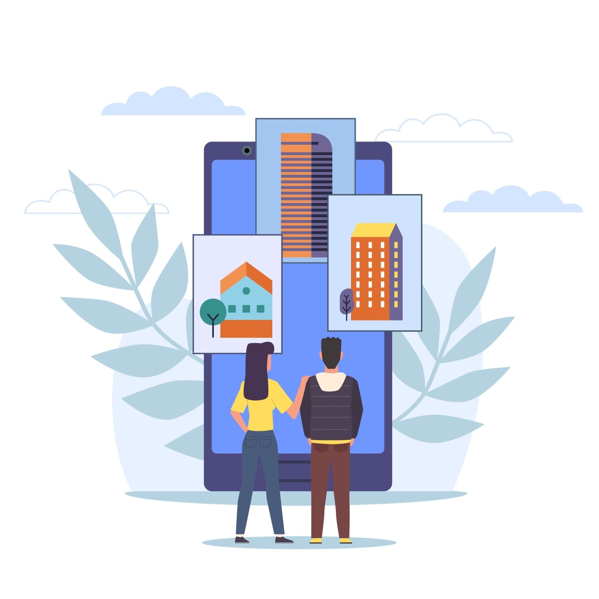 smartphone-buildings-illustration