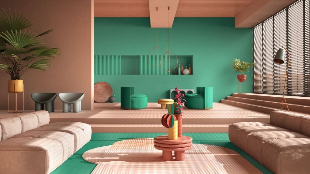 modern interior design, cozy living room