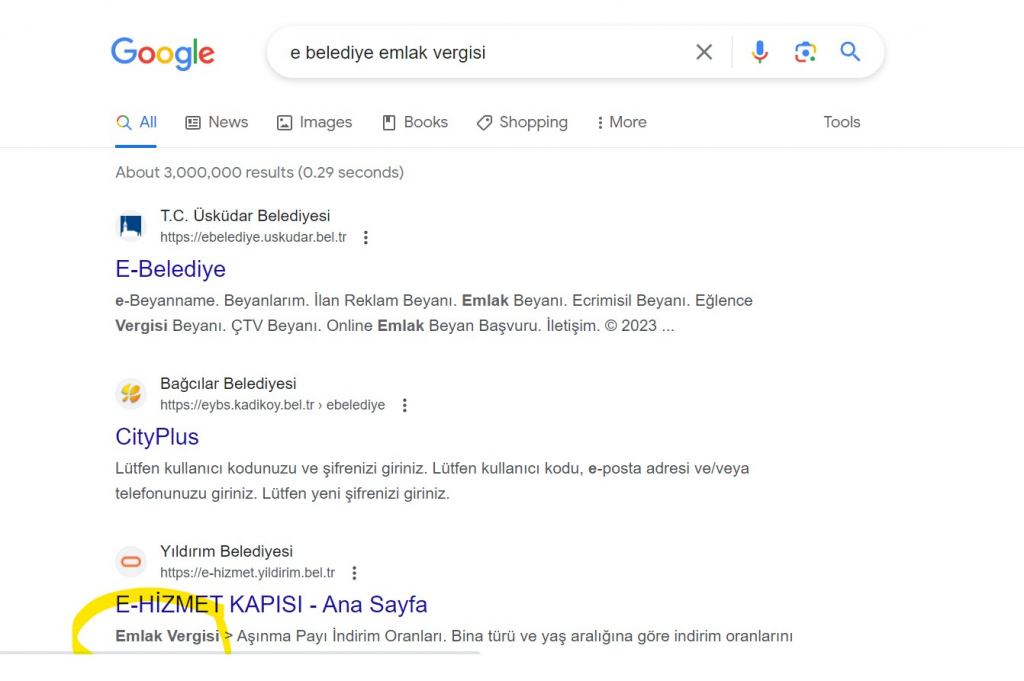 e belediye emlak vergisi borç sorgulama