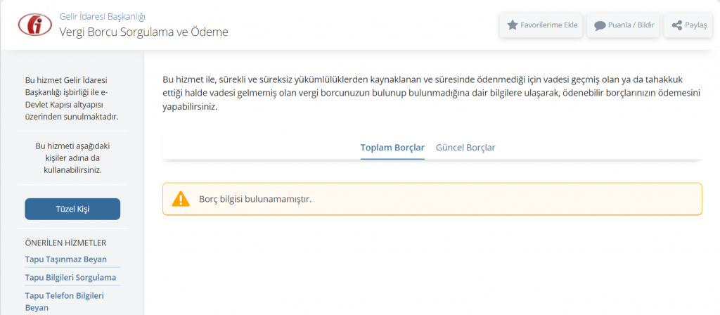e-devlet emlak vergisi borcu sorgulama