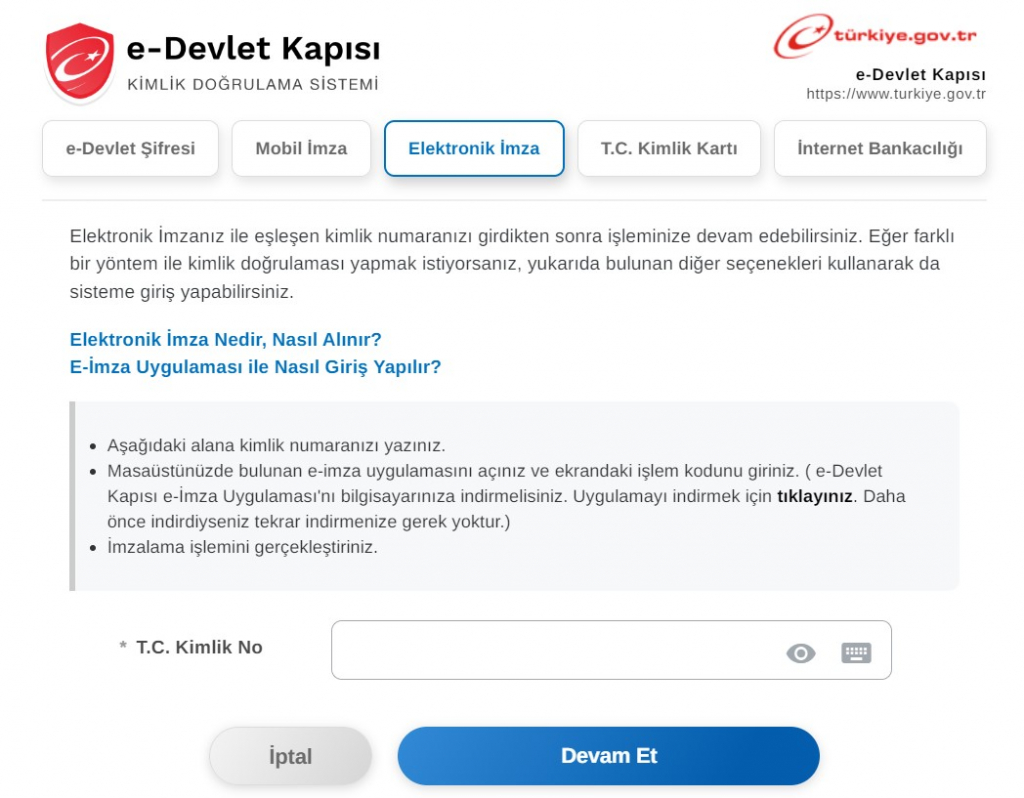 e devlet elektronik imza giriş, e-devlet elektronik imza giriş nasıl yapılır?