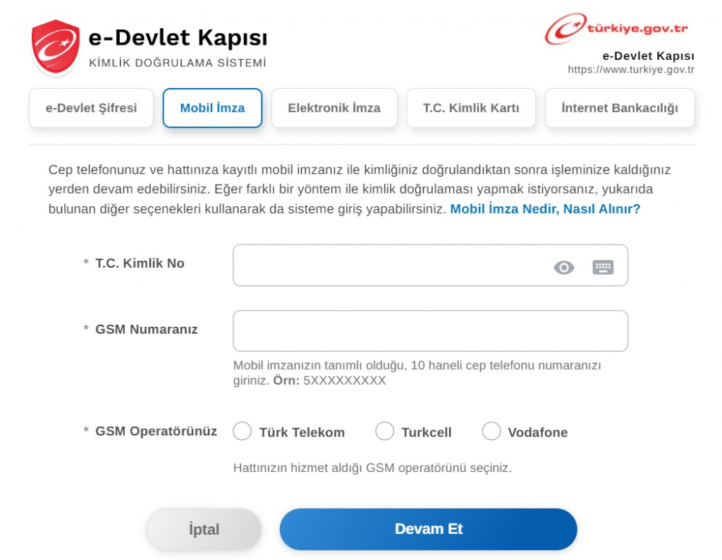 e-devlet mobil imza giriş, e-devlet mobil imza giriş nasıl yapılır?